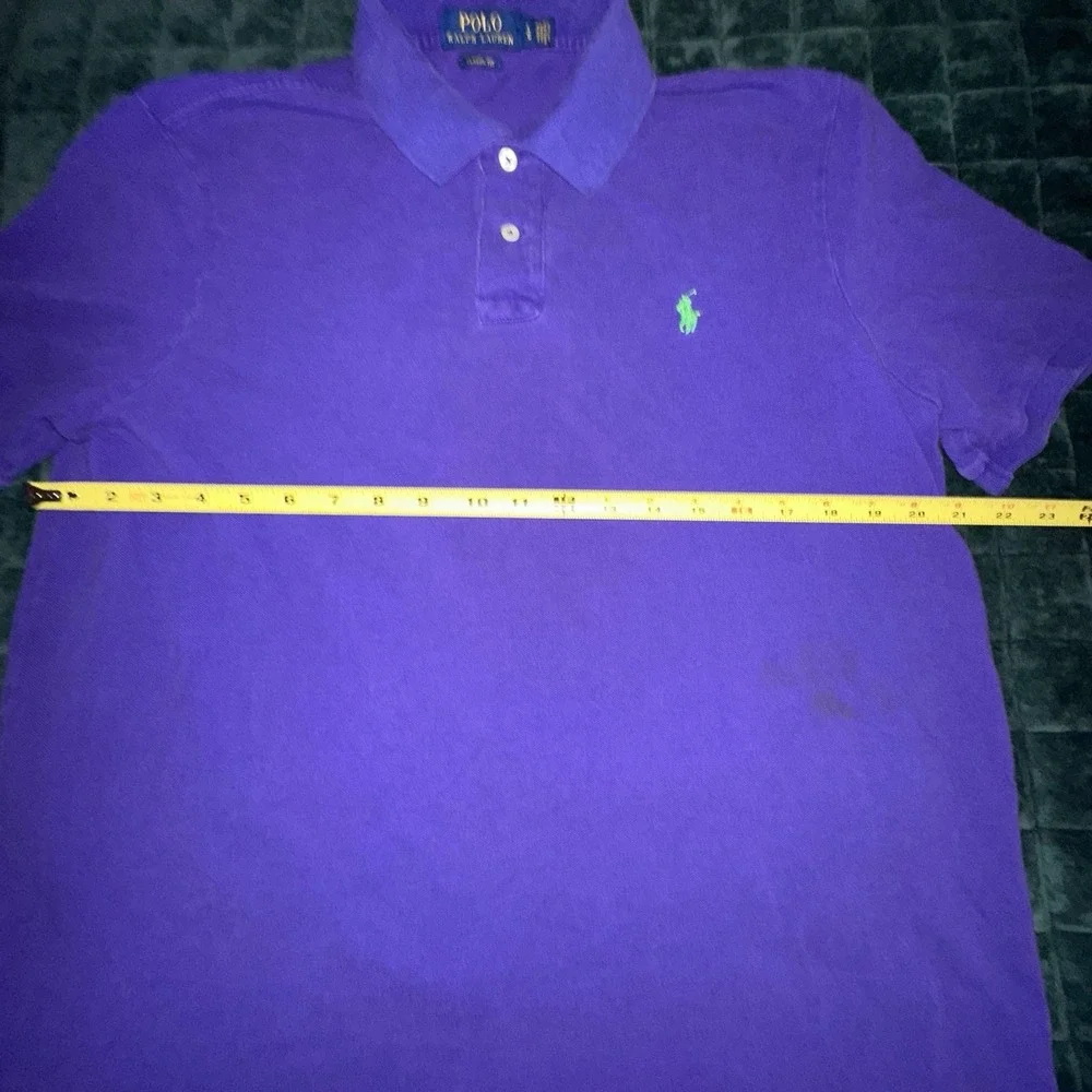 Polo Ralph Lauren Mens Short Sleeve Shirt Large (L) Purple Classic Prep